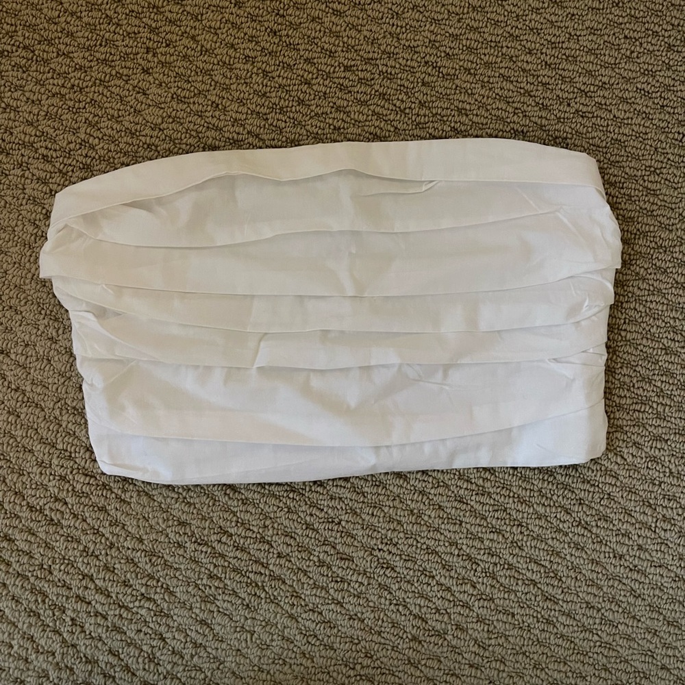 White Strapless Abercrombie Poplin Top !!!